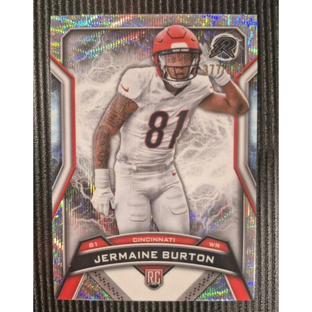 2024 Topps Jermaine Burton 118 Resurgence Surge Refractor /399 RC Bengals